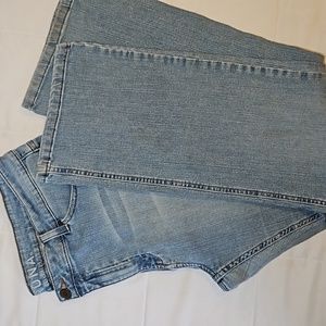 Women's Merona 18R Mid Rise Boot Cut Faded Jeans T12